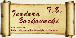 Teodora Borkovački vizit kartica